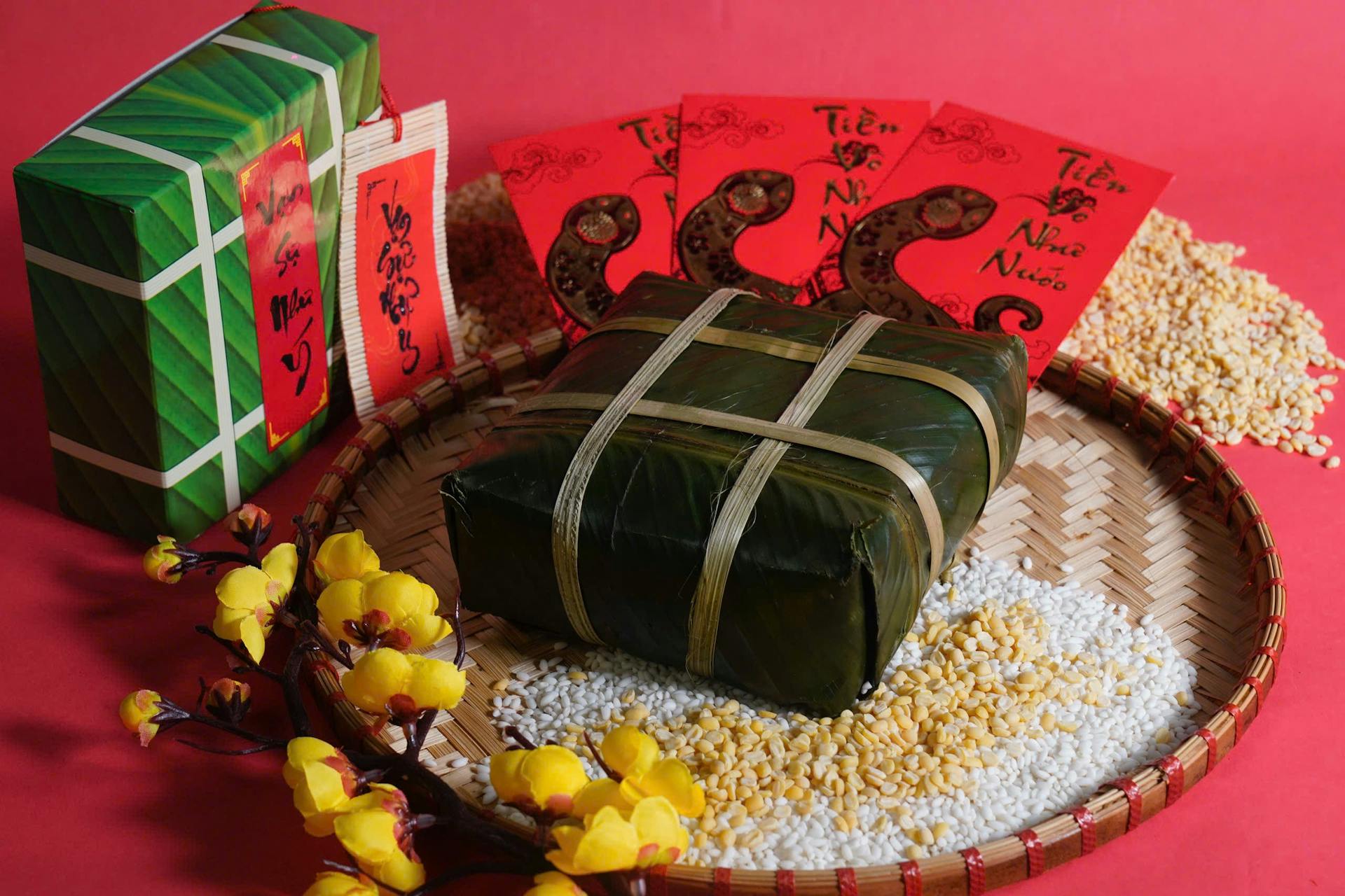 Bánh, bánh chưng, bánh tét, banh chung and banh tet- Thu Trần Thị
