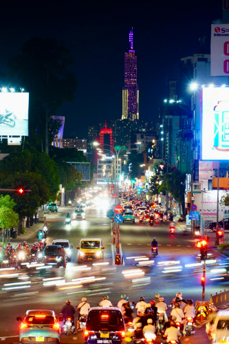 Đường phố, xe, tòa nhà, đèn phố, street, building, streetlight - Tuan Vy