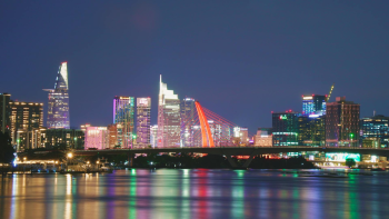Sông, tòa nhà, cầu, thành phố, Sài Gòn, river, brigde, night, city, Saigon, Hồ Chí Minh - Tuan Vy