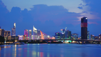 Sông, tòa nhà, cầu, thành phố, Sài Gòn, river, brigde, night, city, Saigon, Hồ Chí Minh - Tuan Vy