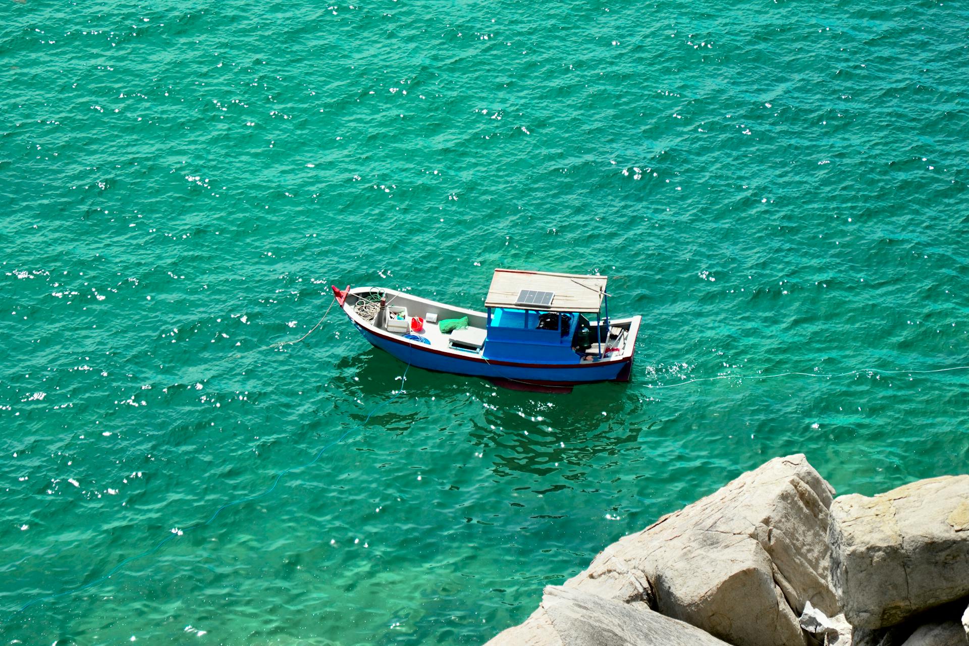 Thuyền, biển, trời, boat, sea, sky - Tuan Vy