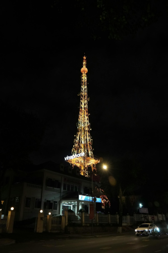 Tháp Vinaphone, đèn, đêm, Vinaphone Tower, lights, night - Tuan Vy
