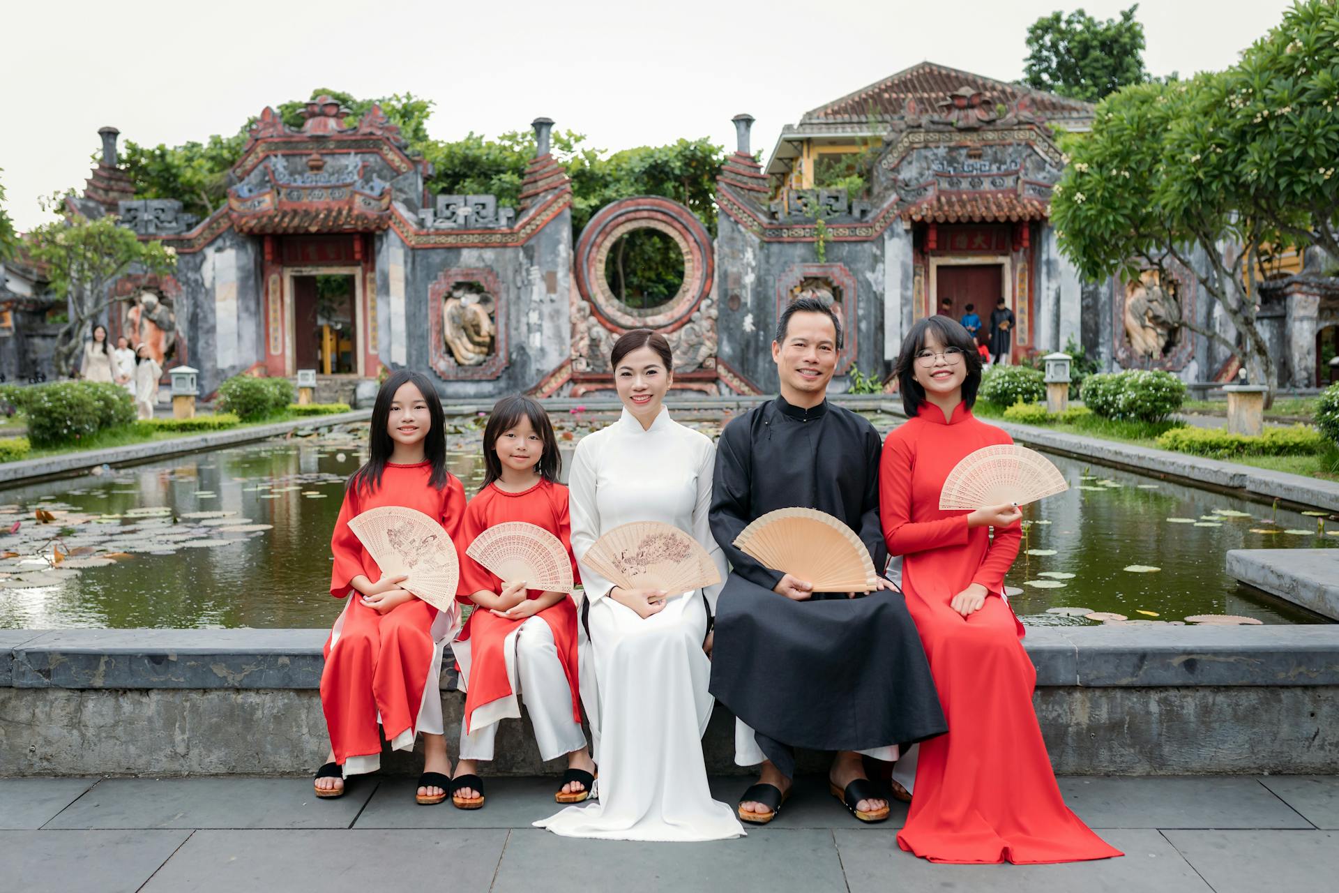 Gia đình, áo dài, truyền thống, Hội An, Huế, family, tradition - Võ Văn Tiến 3