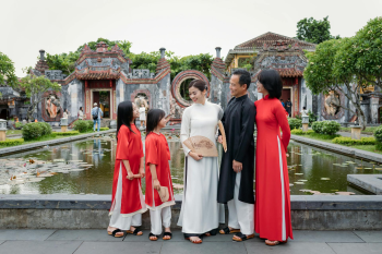 Gia đình, áo dài, truyền thống, Hội An, Huế, family, tradition - Võ Văn Tiến 4