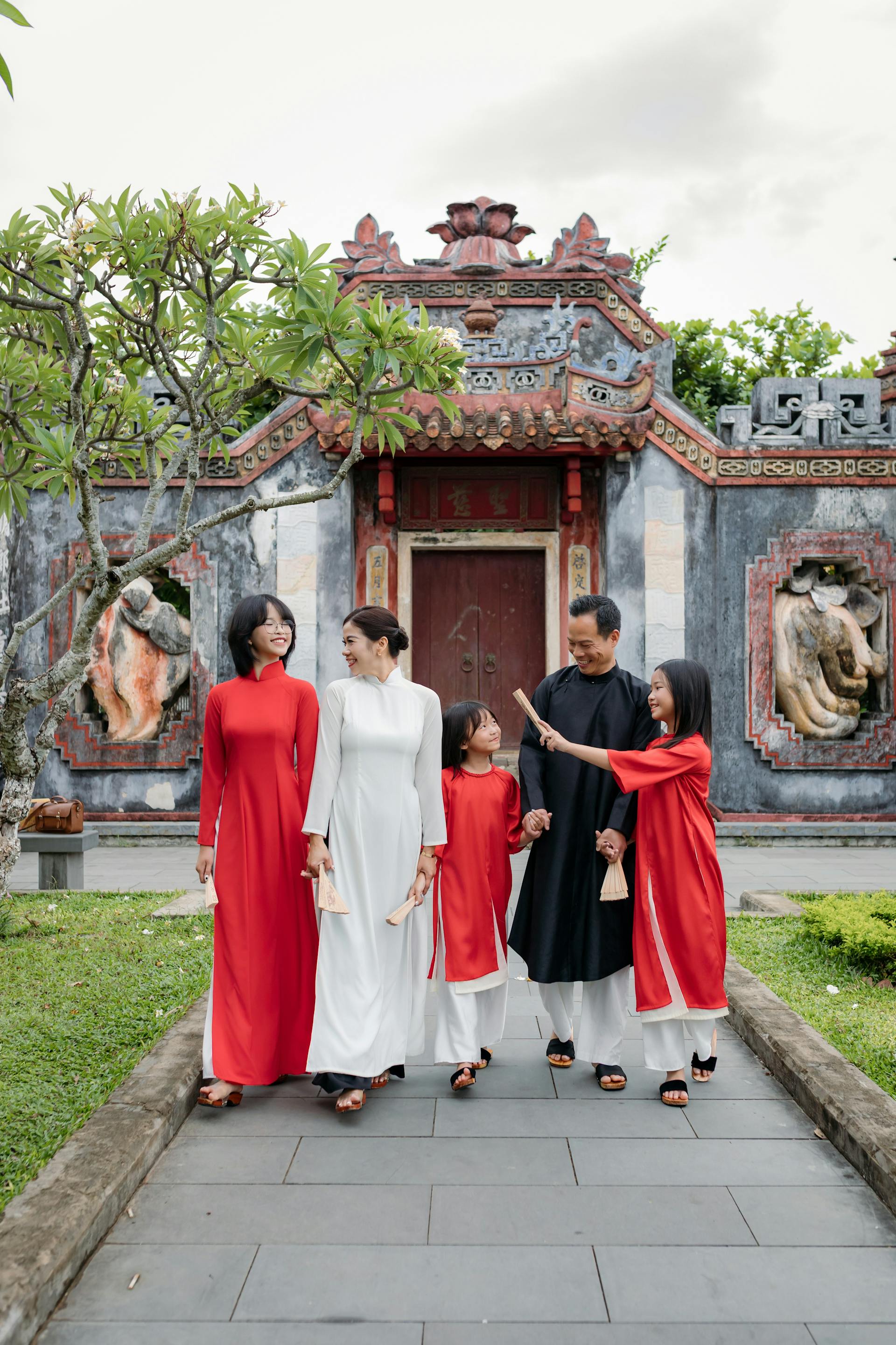 Gia đình, áo dài, truyền thống, Hội An, Huế, family, tradition - Võ Văn Tiến 6
