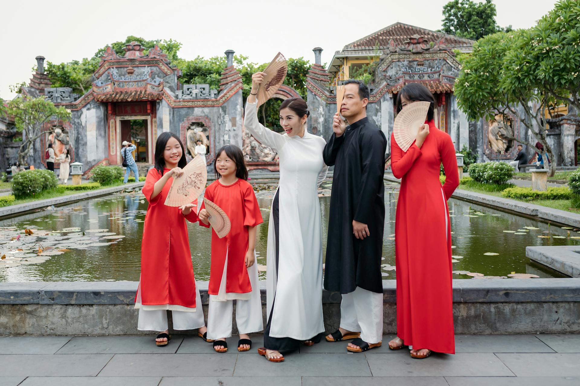 Gia đình, áo dài, truyền thống, Hội An, Huế, family, tradition - Võ Văn Tiến 7