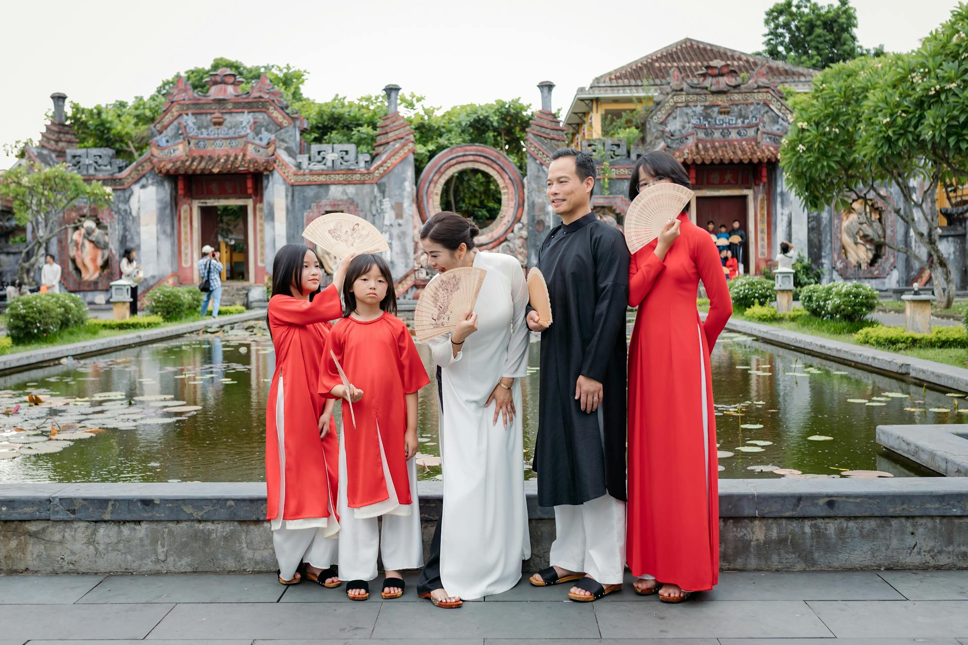 Gia đình, áo dài, truyền thống, Hội An, Huế, family, tradition - Võ Văn Tiến 11