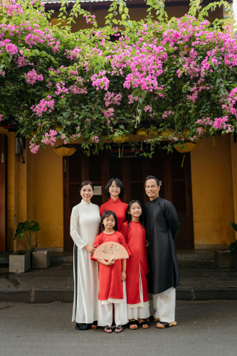 Gia đình, áo dài, truyền thống, Hội An, Huế, family, tradition - Võ Văn Tiến 14