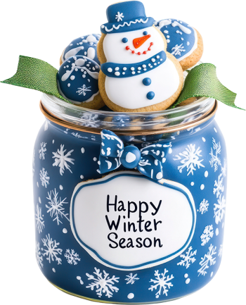 Giáng sinh, lọ thủy tinh, bánh quy, snowman, cake, cookie, xmas, christmas, noel, blue