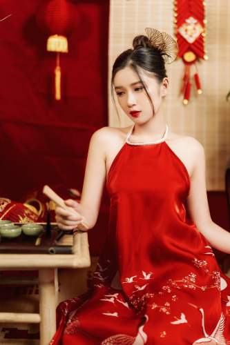 Cô gái, nữ, áo yếm, tết, girl, female, Tet-ghostw1997