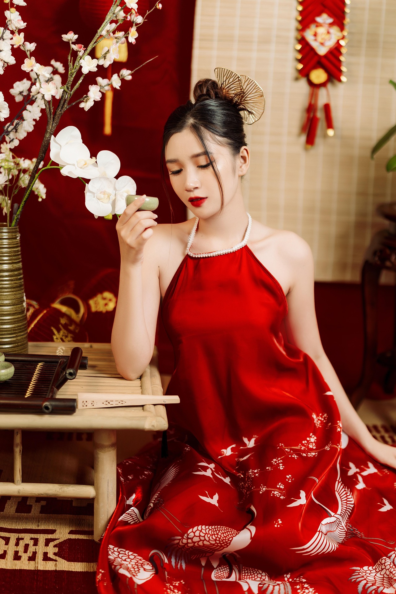 Cô gái, nữ, áo yếm, tết, girl, female, Tet-ghostw1997 1