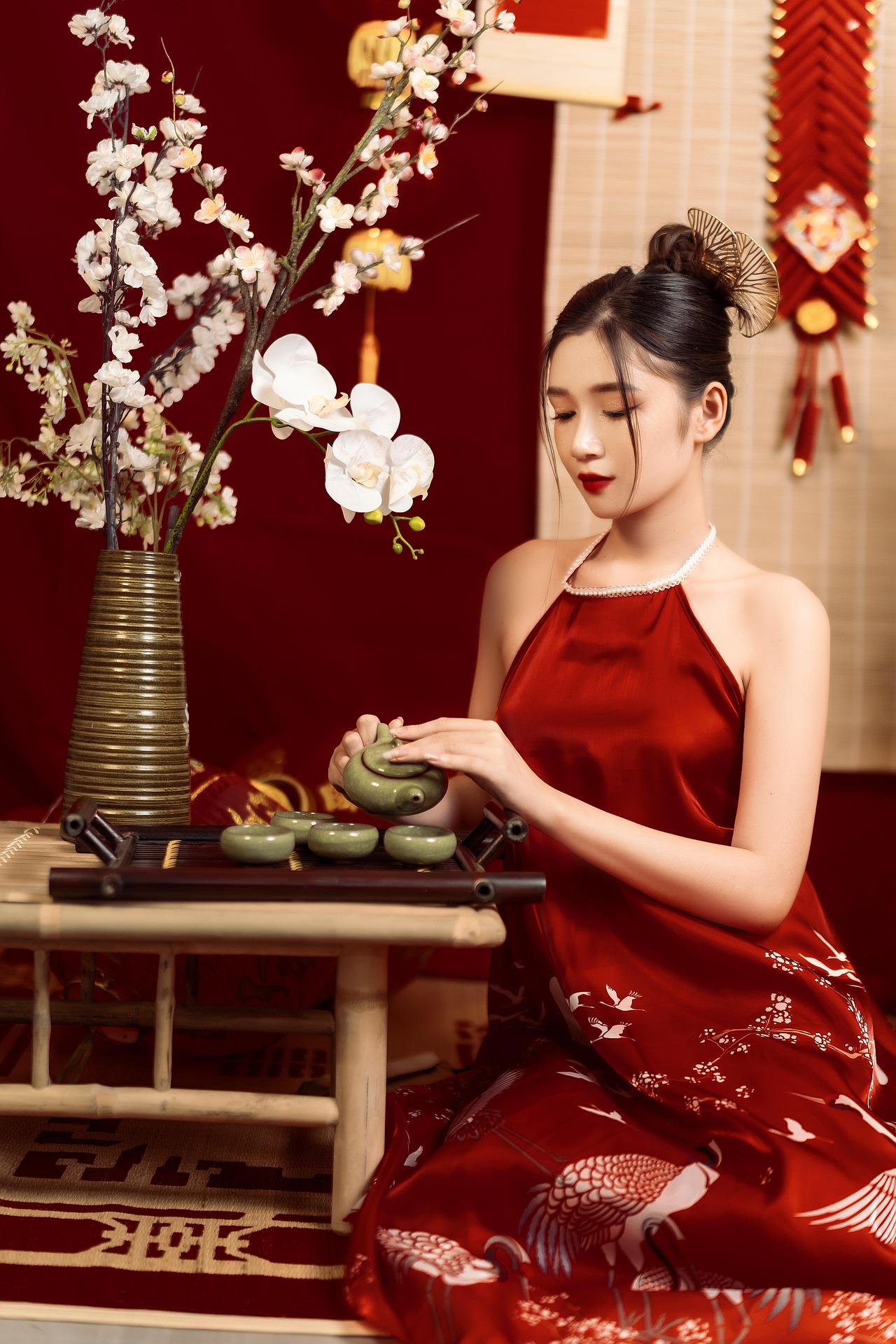 Cô gái, nữ, áo yếm, tết, girl, female, Tet-ghostw1997 2