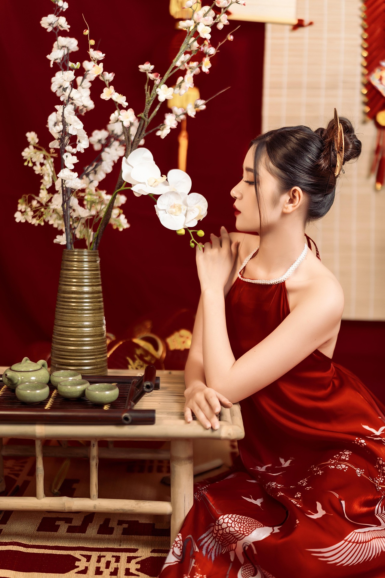 Cô gái, nữ, áo yếm, tết, girl, female, Tet-ghostw1997 3