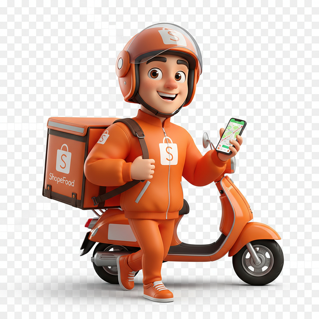 1 nam shipper Shopeefood. Với đặc điểm Phong cách: Nhân vật hoạt...