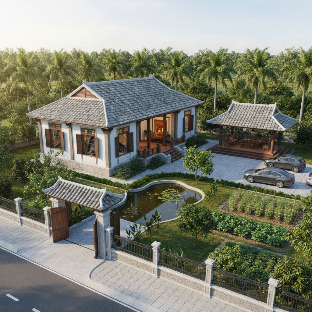 khu đất tổng diện tích ngang 30m x dài 60m. hãy thiết kế dùm tôi...