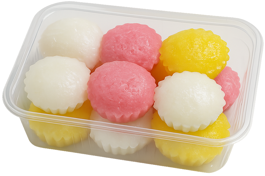Bánh bò, bánh ngọt, đồ ăn tráng miệng, món ăn châu á, ẩm thực việt nam, hộp nhựa, rice cake, sweet cake, dessert, asian food, vietnamese cuisine, plastic box. 1