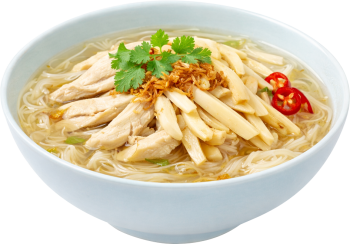 Miến măng gà, miến, thịt gà, nước dùng, hành phi, rau mùi, ớt, bát, ẩm thực việt nam, ăn sáng, chicken glass noodle soup, glass noodles, chicken, broth, fried shallots, coriander, chili, bowl