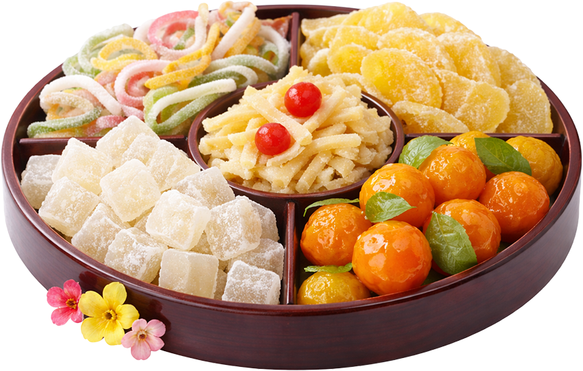 Khay mứt tết, mứt, mứt gừng, mứt dừa, mứt bí, mứt quất, bánh kẹo, tết cổ truyền, hộp gỗ, lunar new year jam tray, candied fruits, ginger jam, coconut jam, winter melon jam, kumquat jam