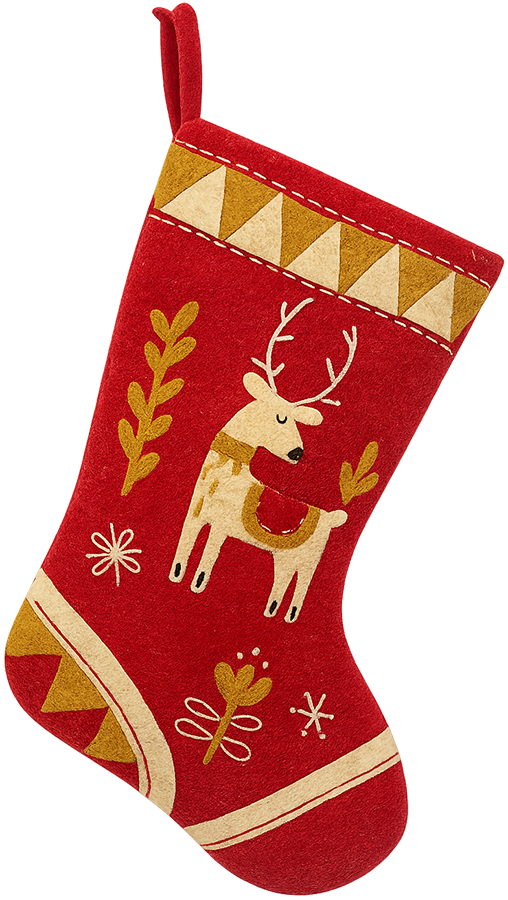 Vớ giáng sinh đỏ tuần lộc, vớ trang trí, lễ hội, quà tặng, đồ dệt may, christmas red reindeer stocking, decorative sock, holiday, gift, textile