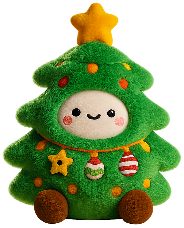 Đồ chơi nhồi bông cây thông, thú nhồi bông, giáng sinh, dễ thương, trang trí, màu xanh lá, christmas tree plush toy, stuffed animal, christmas, cute, decoration, green color