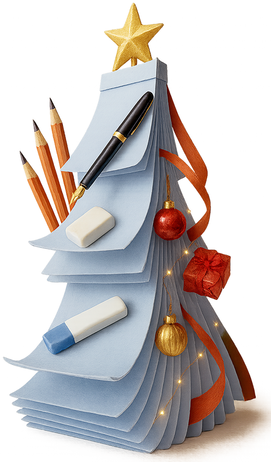 Cây thông, sách, giáng sinh, giấy, ngôi sao, đèn, bút, viết, hộp quà, cục tẩy, pine tree, book, christmas, paper, star, light, pen, writing, gift box, eraser