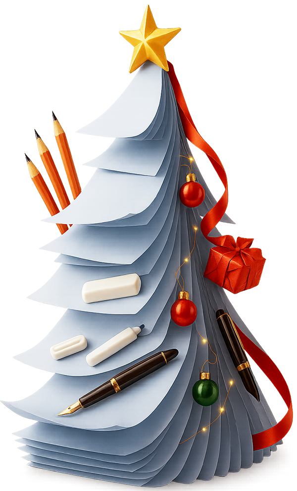 Cây thông, sách, giáng sinh, giấy, ngôi sao, đèn, bút, viết, hộp quà, cục tẩy, pine tree, book, christmas, paper, star, light, pen, writing, gift box, eraser 1