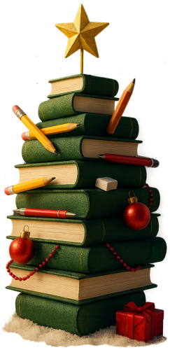 Cây thông, sách, giáng sinh, giấy, ngôi sao, đèn, bút, viết, hộp quà, cục tẩy, pine tree, book, christmas, paper, star, light, pen, writing, gift box, eraser 2