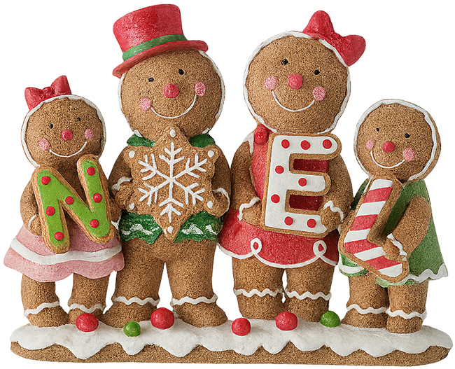 Tượng gia đình bánh gừng, trang trí, giáng sinh, đồ ngọt, chữ cái, lễ hội, gingerbread family figurine, decoration, christmas, sweets, letters, festive