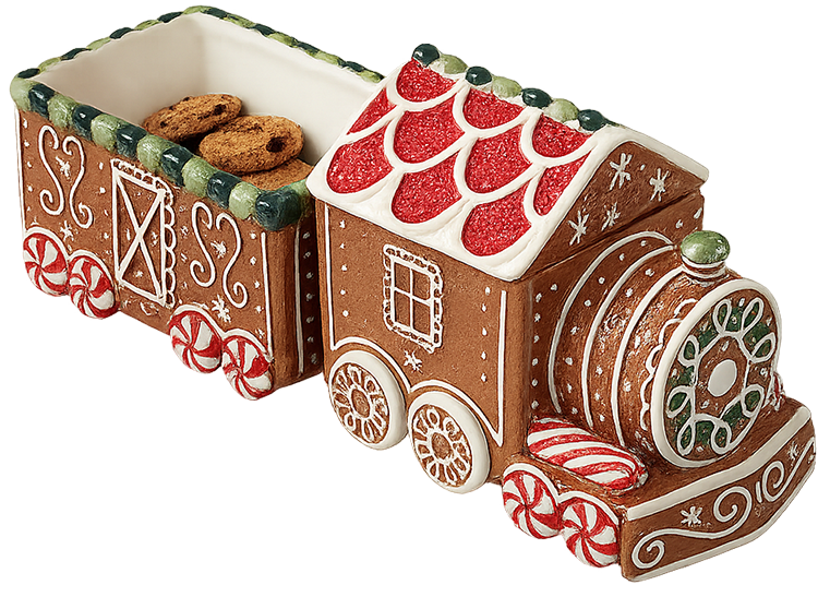 Hộp bánh gừng, hộp đựng bánh quy, tàu hỏa, trang trí giáng sinh, đồ ngọt, mái nhà đỏ, gingerbread cookie jar, cookie storage, train, christmas decoration, sweets, red roof