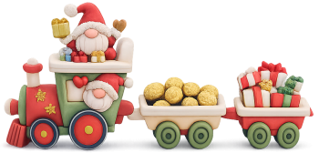 Tàu hỏa lùn giáng sinh, mô hình tàu, trang trí, ông già noel, quà tặng, đồ chơi, christmas gnome train, train model, decoration, santa claus, gift, toy