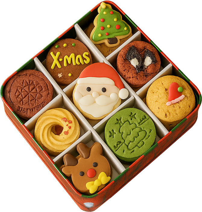 Bánh quy giáng sinh, giáng sinh, hộp bánh, bánh quy, bánh ngọt, ông già noel, tuần lộc, cây thông, christmas cookies, christmas, cookie box, cookies, pastries, santa claus, reindeer, christmas tree