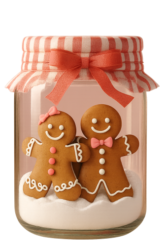 Bánh gừng, giáng sinh, bánh quy, lọ thủy tinh, trang trí, bột, nơ, gingerbread man, christmas, cookie, glass jar, decoration, powder, bow