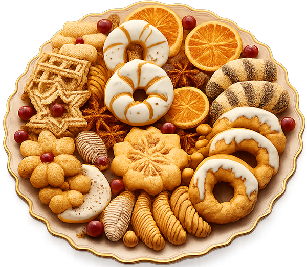 Bánh quy, đồ nướng, đồ ngọt, tráng miệng, đĩa, trang trí, giáng sinh, cam sấy khô, quả mọng, bánh quy ngôi sao, bánh quy tròn, cookies, baked goods, sweets, dessert, plate, decoration, christmas, dried orange, berries