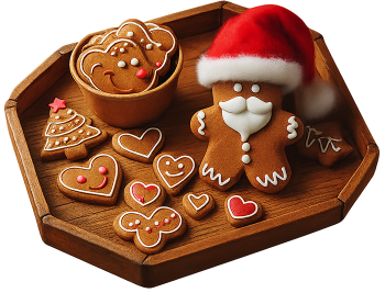 Bánh quy gừng, giáng sinh, noel, ông già noel, bánh quy, khay gỗ, mũ noel, trái tim, đồ ăn, bánh cây thông, gingerbread cookies, christmas, xmas, santa claus, cookies, wooden tray