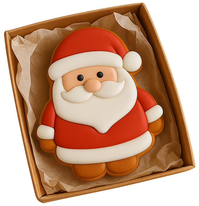 Bánh quy ông già noel, giáng sinh, noel, bánh quy, bánh gừng, hộp giấy, quà tặng, đồ ăn, santa claus cookie, christmas, xmas, cookies, gingerbread, paper box, gift, food