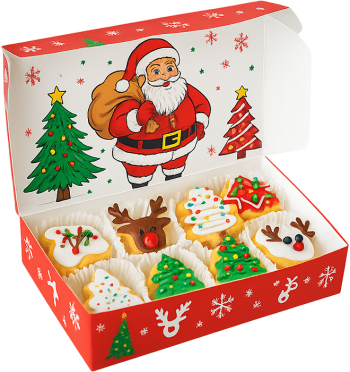 Bánh quy giáng sinh, giáng sinh, noel, hộp quà, hộp bánh, ông già noel, bánh cây thông, bánh tuần lộc, đồ họa, christmas cookies, christmas, xmas, gift box, cookie box, santa claus, pine tree cookie