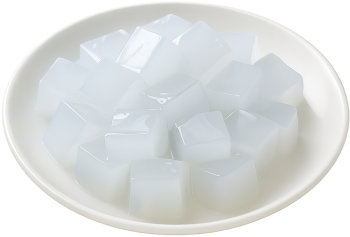 Thạch dừa, thạch hình khối, thạch trắng, topping trà sữa, món tráng miệng, nata de coco, jelly cubes, white jelly, bubble tea topping, dessert