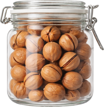 Hạt macca, hũ thủy tinh, nắp cài kim loại, nguyên vỏ, hạt, thực phẩm, dinh dưỡng, macca, glass jar, clip top lid, in shell, nuts, food, nutrition