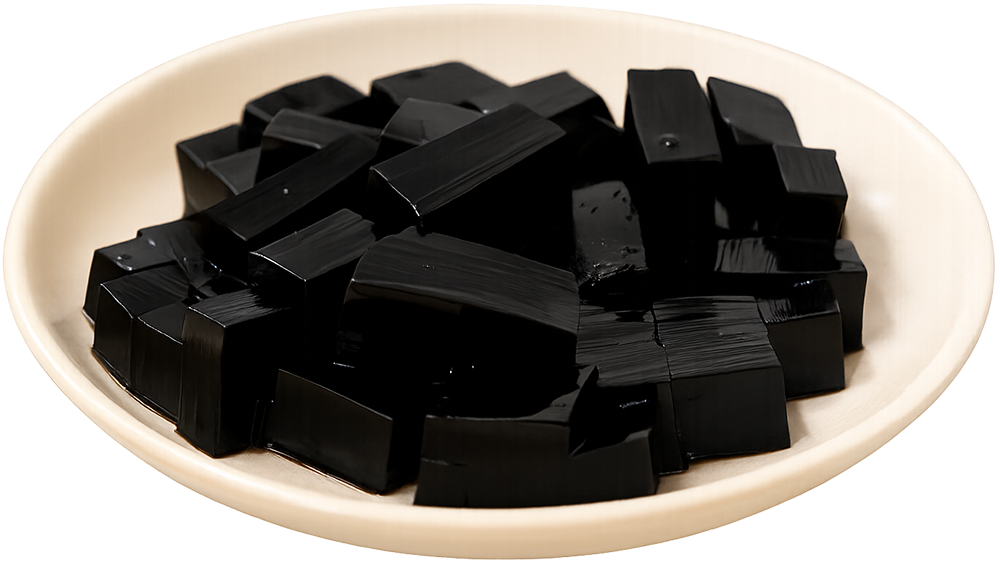 Thạch sương sáo, thạch đen, thạch hình chữ nhật, món tráng miệng, topping, grass jelly, black jelly, rectangular jelly, dessert, topping