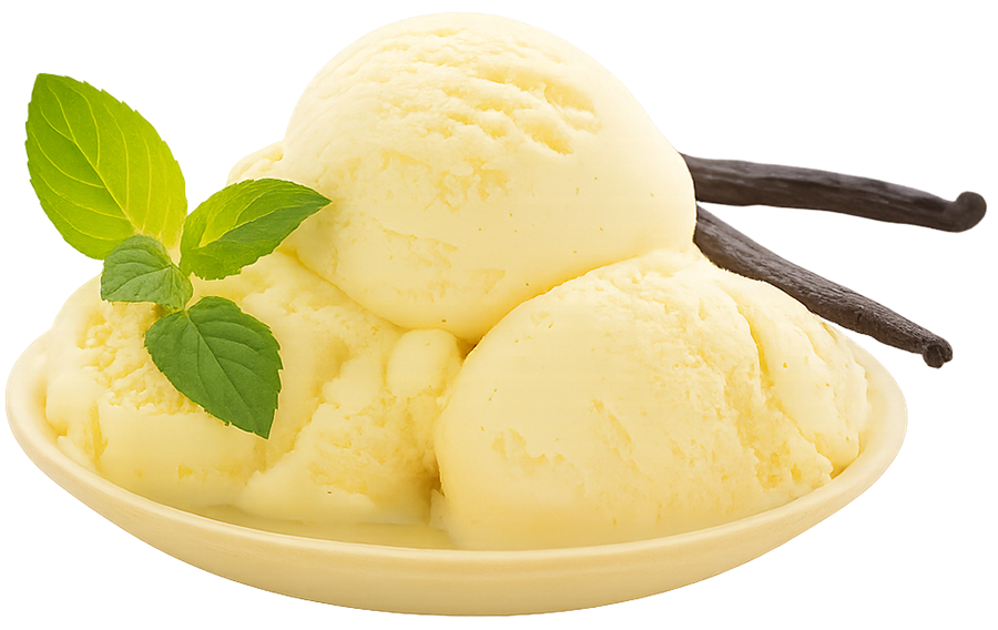 Kem vani, kem lạnh, viên kem, lá bạc hà, đậu vani, món tráng miệng, vanilla ice cream, ice cream, scoops, mint leaf, vanilla pods, dessert