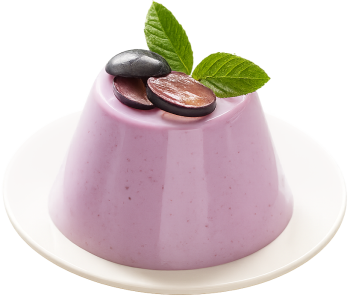 Pudding khoai môn, pudding tím, món tráng miệng, nho, lá bạc hà, taro pudding, purple pudding, dessert, grape, mint leaves