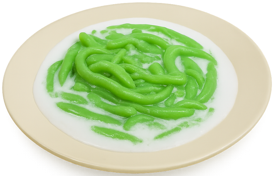 Bánh lọt, chè bánh lọt, bánh lọt xanh, nước cốt dừa, món tráng miệng, ẩm thực Việt Nam, cendol, Vietnamese dessert, green rice flour worms, coconut milk, dessert, Vietnamese cuisine 9
