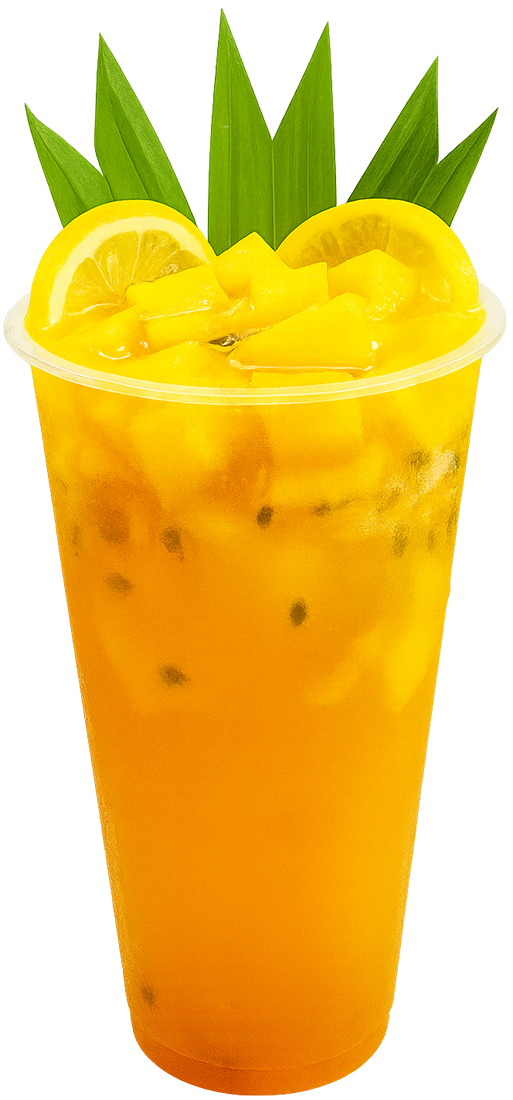 Trà xoài chanh dây, trà đá, thức uống, xoài, chanh dây, chanh, lá dứa, mango passion fruit tea, iced tea, drink, mango, passion fruit, lime, pandan leaf