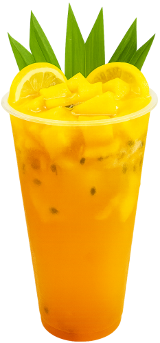 Trà xoài chanh dây, trà đá, thức uống, xoài, chanh dây, chanh, lá dứa, mango passion fruit tea, iced tea, drink, mango, passion fruit, lime, pandan leaf