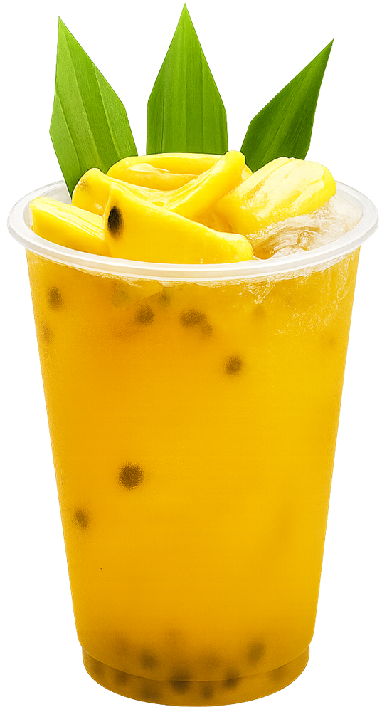 Trà mít chanh dây, trà đá, thức uống, mít, chanh dây, lá dứa, jackfruit passion fruit tea, iced tea, drink, jackfruit, passion fruit, pandan leaf