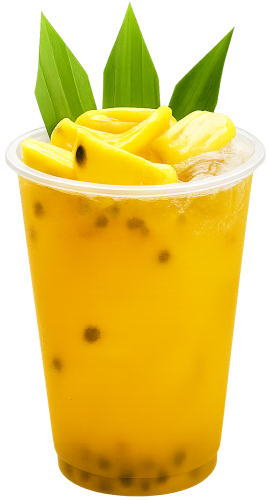 Trà mít chanh dây, trà đá, thức uống, mít, chanh dây, lá dứa, jackfruit passion fruit tea, iced tea, drink, jackfruit, passion fruit, pandan leaf