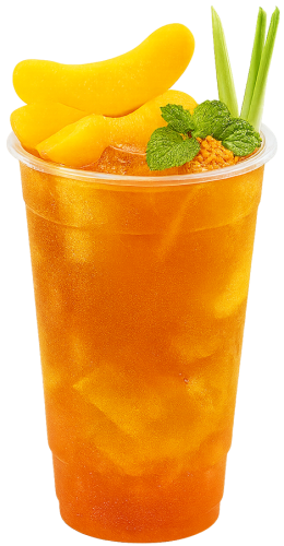 Trà đào cam sả, trà đá, thức uống, đào miếng, lát cam, lá sả, lá bạc hà, peach orange lemongrass tea, iced tea, drink, peach slices, orange slices, lemongrass leaves, mint leaves