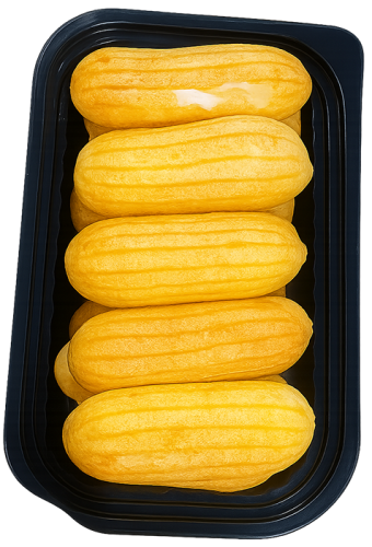 Bánh su kem dài, bánh ngọt, món tráng miệng, hộp nhựa, choux, kem vani, eclair, sweet cake, dessert, plastic box, choux, vanilla cream
