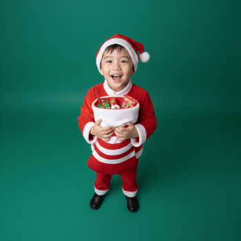 Bé trai, trẻ em, giáng sinh, trang phục giáng sinh, mũ noel, bít tất giáng sinh, hộp quà, asian boy, child, christmas, christmas outfit, santa hat, christmas stocking, gift box