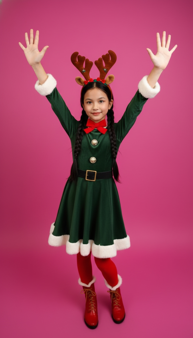 Cô bé, trẻ em, dễ thương, trang phục giáng sinh, giáng sinh, little girl, child, cute, christmas outfit, christmas 3